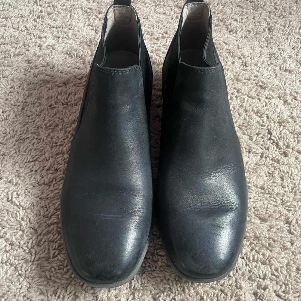 Dansko Black Leather Ankle Booties